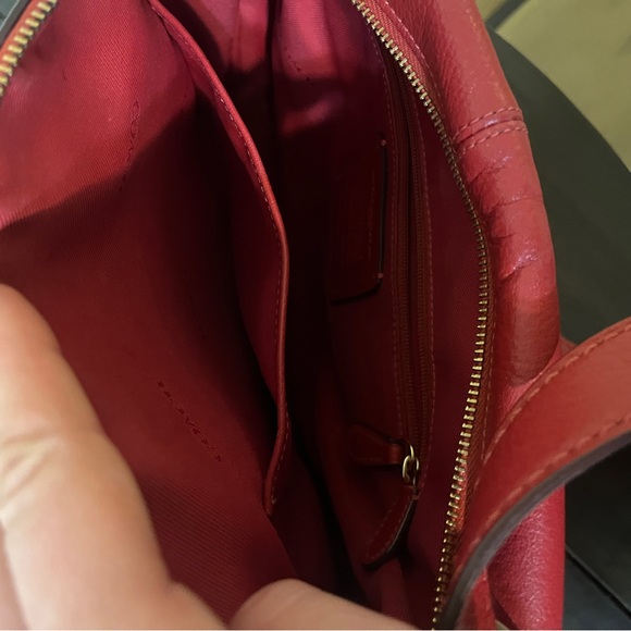 Coach Cherry Red Leather Shoulder Bag - Picture 3 of 6